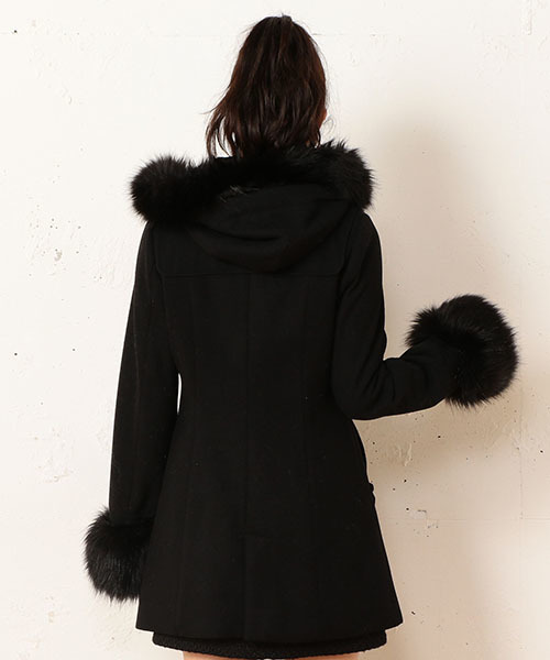 SPIRALGIRL（スパイラルガール）の「フードＺＩＰウールコート（その他アウター・レディース・ブラック/ボルドー/杢グレー・1/2）」の9枚目の写真