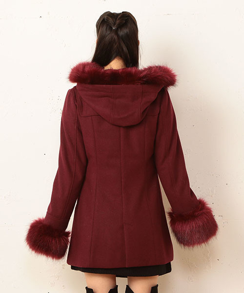 SPIRALGIRL（スパイラルガール）の「フードＺＩＰウールコート（その他アウター・レディース・ブラック/ボルドー/杢グレー・1/2）」の15枚目の写真