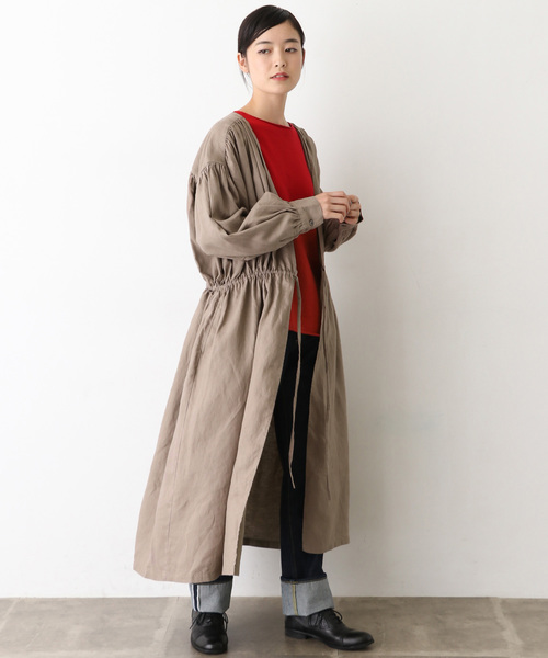 かぐれ（カグレ）の「起毛リネンカシュクールワンピース（ワンピース