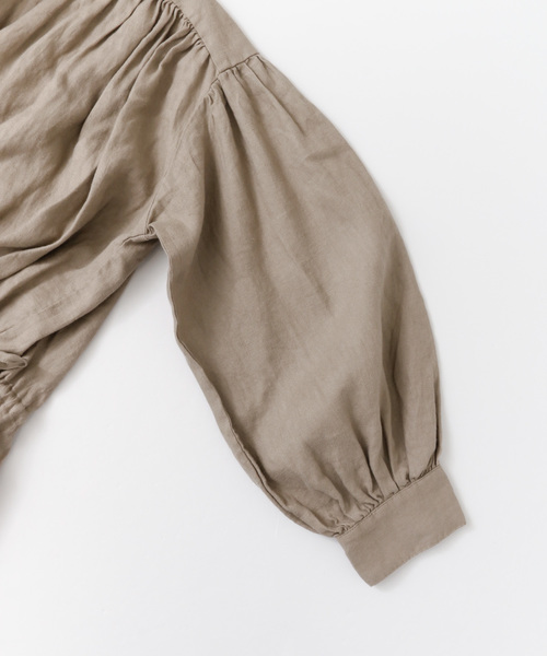 かぐれ（カグレ）の「起毛リネンカシュクールワンピース（ワンピース