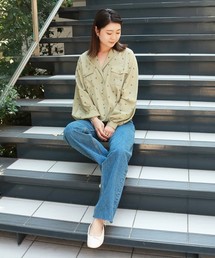 todayful フラワープリーツブラウス パネルフラワープリント 総刺しゅうブラウス | 京都通販ミセスの