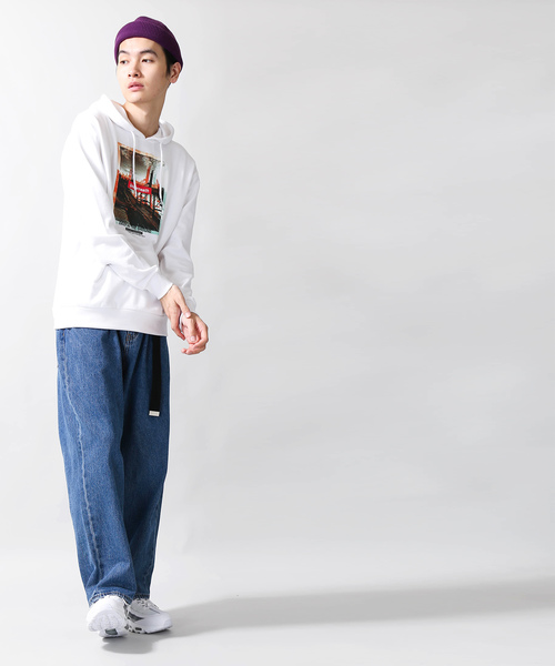 WEGO(ウィゴー)の「WEGO/デジタルフォトロゴプルパーカー(パーカー・メンズ・ホワイト/ブラック・SMALL/MEDIUM/LARGE)」の6枚目の写真