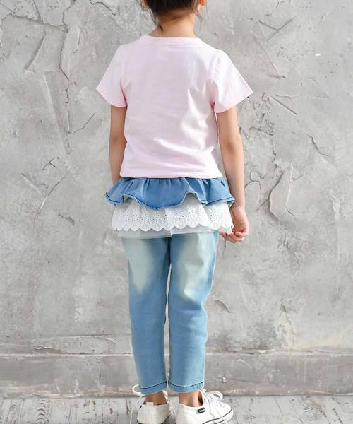 Bee des Bee（ビーデスビー）の「フリル スカート付き デニムパンツ（デニムパンツ・キッズ・サックスブルー・110cm/140cm/90cm/100cm/130cm/120cm）」の8枚目の写真