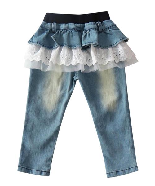 Bee des Bee（ビーデスビー）の「フリル スカート付き デニムパンツ（デニムパンツ・キッズ・サックスブルー・110cm/140cm/90cm/100cm/130cm/120cm）」の20枚目の写真