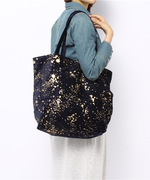 Kastane（カスタネ）の「A&Aベロアトート（トートバッグ・レディース・ホワイト/ネイビー・FREE）」の6枚目の写真