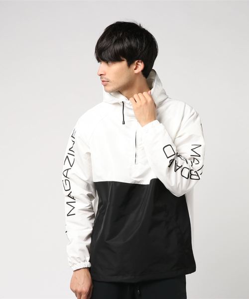 THRASHER(スラッシャー)の「HOMETOWN ANORAK(その他アウター・メンズ・ホワイト×ブラック/ピンクベージュ/ブラック×ブルー/ブラック×グリーン・MEDIUM/LARGE/SMALL/X-LARGE)」の2枚目の写真