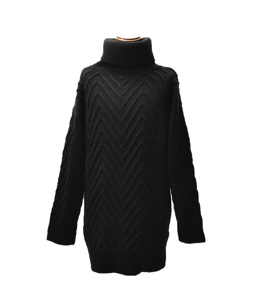 MinoriTY（マイノリティ）の「ローゲージビックタートルニット（ニット/セーター・メンズ・ホワイト/ブラック/ネイビー/モカ・M/L）」の17枚目の写真