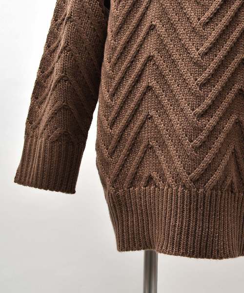 MinoriTY（マイノリティ）の「ローゲージビックタートルニット（ニット/セーター・メンズ・ホワイト/ブラック/ネイビー/モカ・M/L）」の5枚目の写真