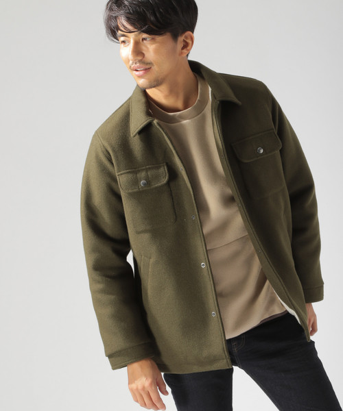 BAYFLOW（ベイフロー）の「ウーリーウラボアコートジャケット（ブルゾン・メンズ・ネイビー/カーキ/ブラック・MEDIUM/SMALL/LARGE）」の3枚目の写真