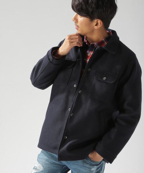 BAYFLOW（ベイフロー）の「ウーリーウラボアコートジャケット（ブルゾン・メンズ・ネイビー/カーキ/ブラック・MEDIUM/SMALL/LARGE）」の7枚目の写真