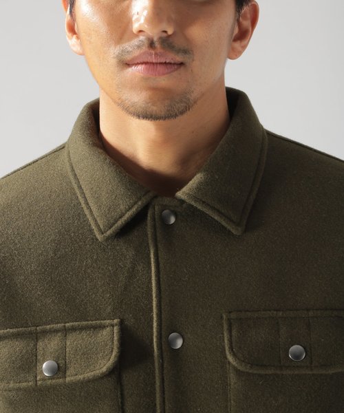 BAYFLOW（ベイフロー）の「ウーリーウラボアコートジャケット（ブルゾン・メンズ・ネイビー/カーキ/ブラック・MEDIUM/SMALL/LARGE）」の12枚目の写真