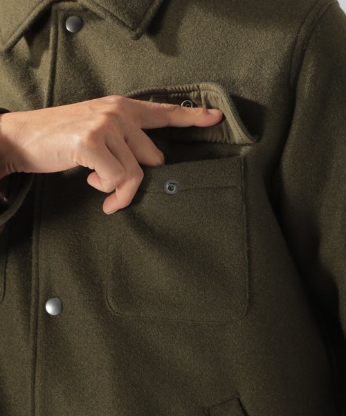 BAYFLOW（ベイフロー）の「ウーリーウラボアコートジャケット（ブルゾン・メンズ・ネイビー/カーキ/ブラック・MEDIUM/SMALL/LARGE）」の13枚目の写真