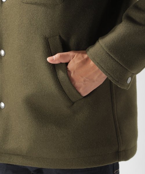 BAYFLOW（ベイフロー）の「ウーリーウラボアコートジャケット（ブルゾン・メンズ・ネイビー/カーキ/ブラック・MEDIUM/SMALL/LARGE）」の15枚目の写真