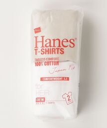 HANES（ヘインズ）の「【Hanes/ヘインズ】レディース ジャパンフィットフォーハー【2枚組】クルーネックTシャツ 5.3oz（Tシャツ/カットソー）」