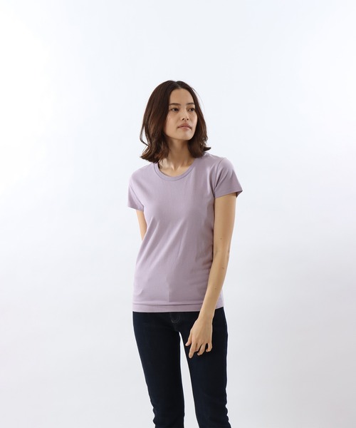 HANES(ヘインズ)の「【Hanes/ヘインズ】レディース ジャパンフィットフォーハー【2枚組】クルーネックTシャツ 5.3oz(Tシャツ/カットソー・レディース・ホワイト×ブルー/その他3/グレー系その他3/ふじ色系/ベージュ系その他・MEDIUM/LARGE)」の4枚目の写真