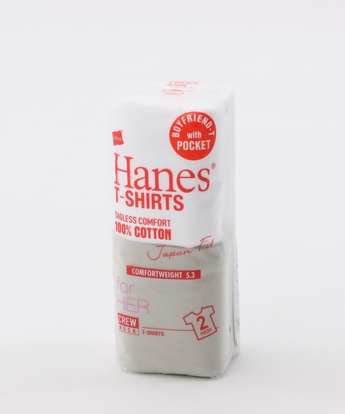 HANES(ヘインズ)の「【Hanes/ヘインズ】レディース ジャパンフィットフォーハー【2枚組】クルーネックTシャツ 5.3oz(Tシャツ/カットソー・レディース・ホワイト×ブルー/その他3/グレー系その他3/ふじ色系/ベージュ系その他・MEDIUM/LARGE)」の9枚目の写真