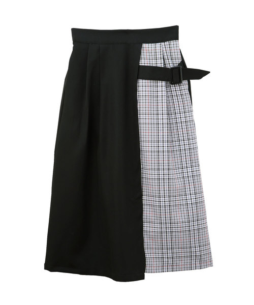 Luz Llena（ラズレナ）の「チェック配色タイトスカート（スカート・レディース・ブラック/ベージュ・MEDIUM）」の10枚目の写真