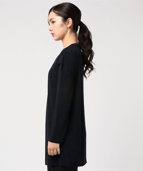 A/C DESIGN BY ALPHA CUBIC（エーシーデザインバイアルファキュービック）の「【カタログ掲載】麻混着流しカーディガン（カーディガン/ボレロ・レディース・サックスブルー/ライトグレー/オフホワイト/ネイビー・M size/L size）」の5枚目の写真