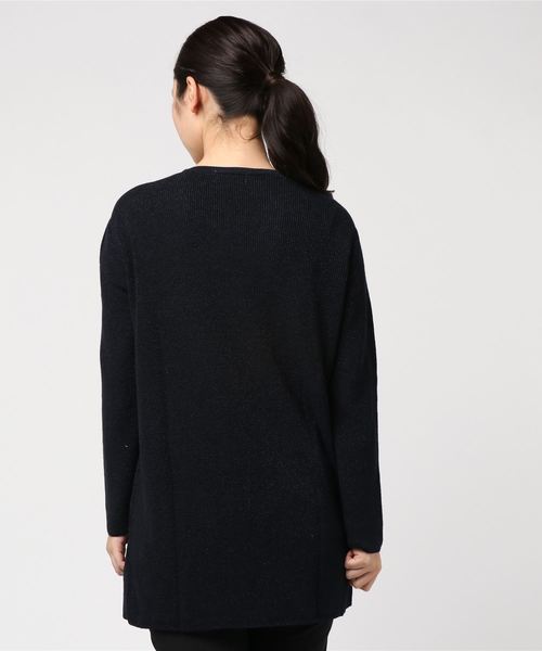 A/C DESIGN BY ALPHA CUBIC（エーシーデザインバイアルファキュービック）の「【カタログ掲載】麻混着流しカーディガン（カーディガン/ボレロ・レディース・サックスブルー/ライトグレー/オフホワイト/ネイビー・M size/L size）」の6枚目の写真