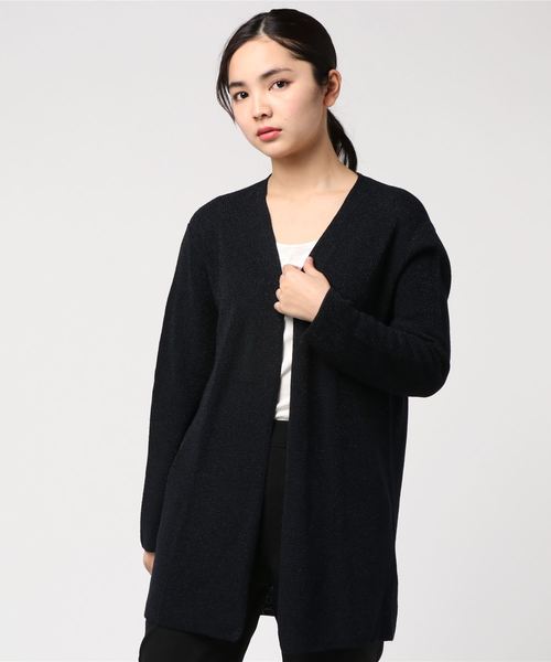 A/C DESIGN BY ALPHA CUBIC（エーシーデザインバイアルファキュービック）の「【カタログ掲載】麻混着流しカーディガン（カーディガン/ボレロ・レディース・サックスブルー/ライトグレー/オフホワイト/ネイビー・M size/L size）」の10枚目の写真