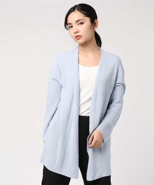 A/C DESIGN BY ALPHA CUBIC（エーシーデザインバイアルファキュービック）の「【カタログ掲載】麻混着流しカーディガン（カーディガン/ボレロ・レディース・サックスブルー/ライトグレー/オフホワイト/ネイビー・M size/L size）」の11枚目の写真
