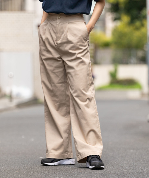 Dickies（ディッキーズ）の「Dickies/ ディッキーズ TCツイルステッチ後ろレースアップストレートパンツ（その他パンツ・レディース・ベージュ/ネイビー・28inch/25inch/26inch/27inch）」の21枚目の写真