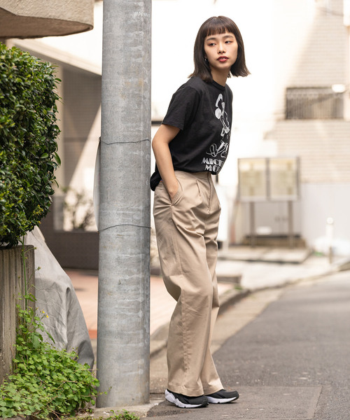 Dickies（ディッキーズ）の「Dickies/ ディッキーズ TCツイルステッチ後ろレースアップストレートパンツ（その他パンツ・レディース・ベージュ/ネイビー・28inch/25inch/26inch/27inch）」の20枚目の写真