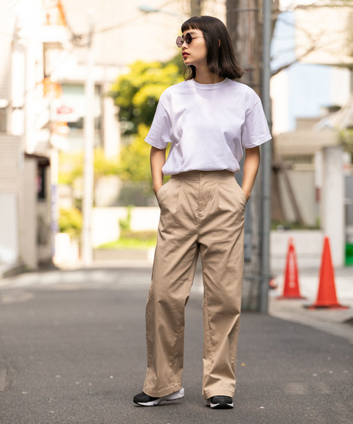 Dickies（ディッキーズ）の「Dickies/ ディッキーズ TCツイルステッチ後ろレースアップストレートパンツ（その他パンツ・レディース・ベージュ/ネイビー・28inch/25inch/26inch/27inch）」の19枚目の写真