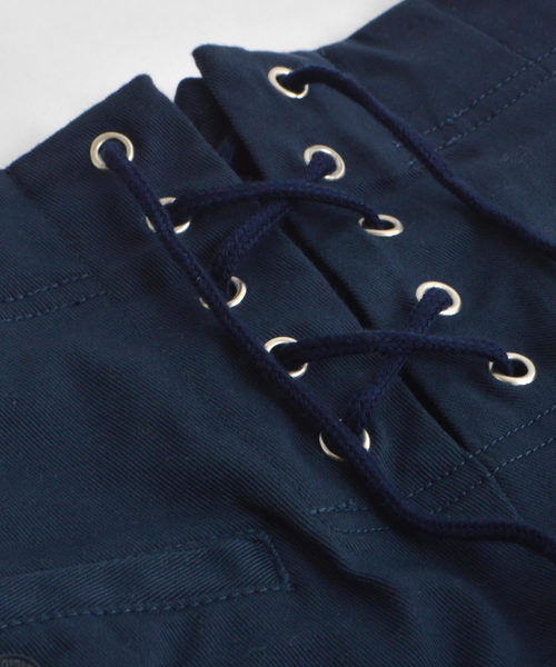 Dickies（ディッキーズ）の「Dickies/ ディッキーズ TCツイルステッチ後ろレースアップストレートパンツ（その他パンツ・レディース・ベージュ/ネイビー・28inch/25inch/26inch/27inch）」の7枚目の写真