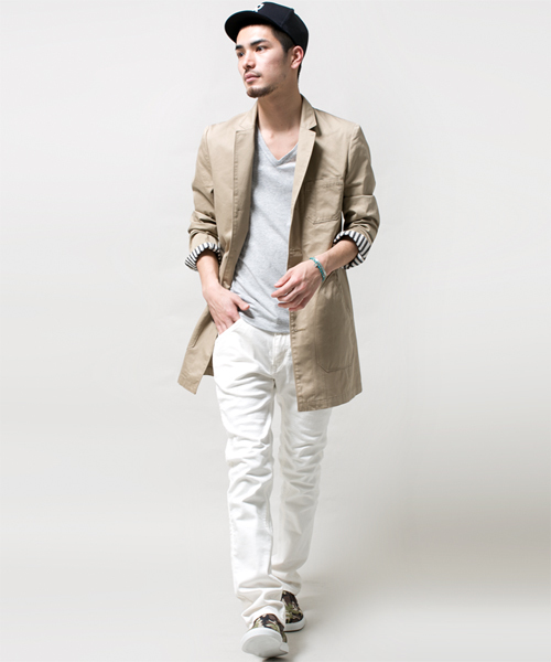 NANO universe（ナノユニバース）の「COOL MAX ツイルショップコート（その他アウター・メンズ・ベージュ/オリーブ/ブルー/ネイビー/マスタード・LARGE/MEDIUM/SMALL）」の17枚目の写真