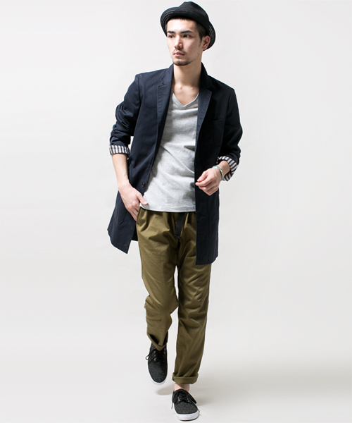 NANO universe（ナノユニバース）の「COOL MAX ツイルショップコート（その他アウター・メンズ・ベージュ/オリーブ/ブルー/ネイビー/マスタード・LARGE/MEDIUM/SMALL）」の20枚目の写真