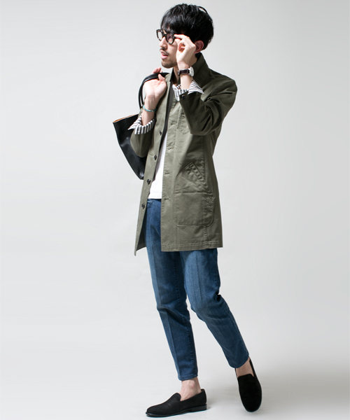 NANO universe（ナノユニバース）の「COOL MAX ツイルショップコート（その他アウター・メンズ・ベージュ/オリーブ/ブルー/ネイビー/マスタード・LARGE/MEDIUM/SMALL）」の22枚目の写真