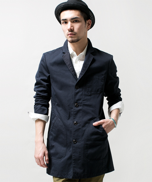 NANO universe（ナノユニバース）の「COOL MAX ツイルショップコート（その他アウター・メンズ・ベージュ/オリーブ/ブルー/ネイビー/マスタード・LARGE/MEDIUM/SMALL）」の18枚目の写真