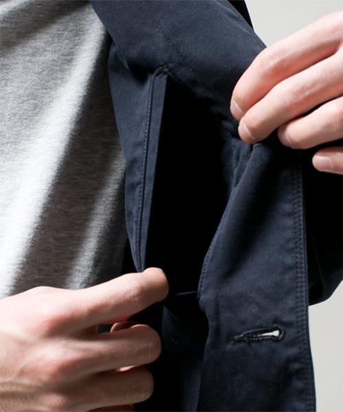 NANO universe（ナノユニバース）の「COOL MAX ツイルショップコート（その他アウター・メンズ・ベージュ/オリーブ/ブルー/ネイビー/マスタード・LARGE/MEDIUM/SMALL）」の13枚目の写真