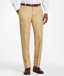 BROOKS BROTHERS | リネン/コットン プレーンフロントパンツ MILANO(チノパンツ)