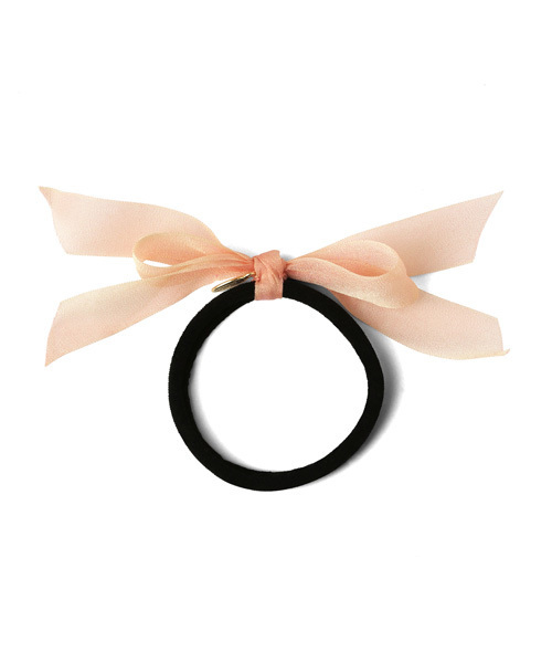 MAISON DE REEFUR（メゾンドリーファー）の「シフォンリボンヘアゴム（ヘアゴム・レディース・カーキ/ブルー/ピンク・FREE）」の4枚目の写真