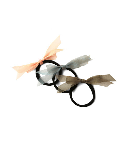 MAISON DE REEFUR（メゾンドリーファー）の「シフォンリボンヘアゴム（ヘアゴム・レディース・カーキ/ブルー/ピンク・FREE）」の7枚目の写真
