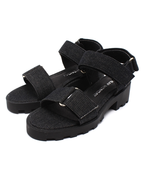 goocy（グースィー）の「【CHEAP MONDAY】GOVELCRO（サンダル・レディース・ブルー/ブラック・37/36/38）」の2枚目の写真