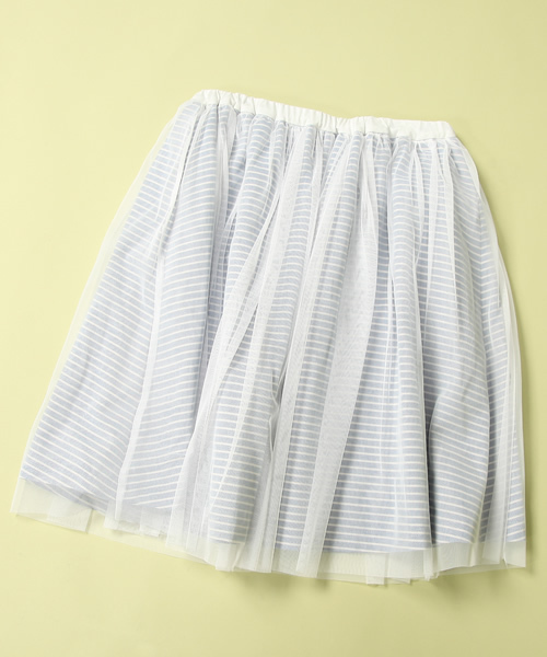 green label relaxing（グリーンレーベルリラクシング）の「[WEB限定]MIELLE（ミエル） BOR チュールスカート ◆（スカート・レディース・ベージュ/ネイビー・FREE）」の6枚目の写真