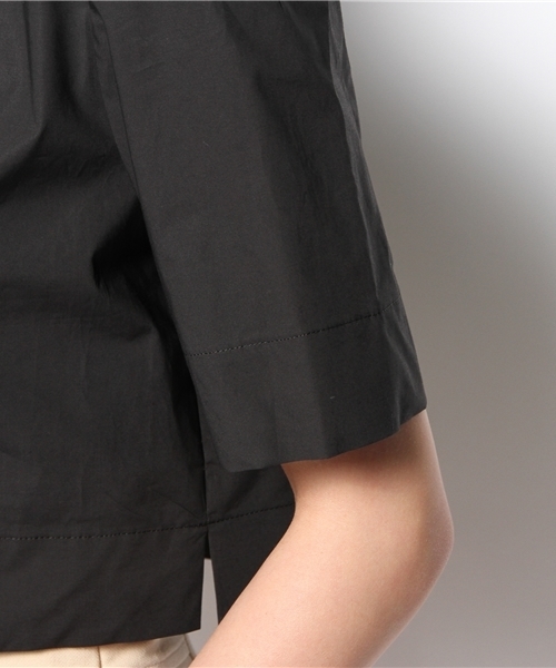 Demi-Luxe BEAMS(デミルクス ビームス)の「Demi-Luxe BEAMS / ストレッチ クロップドプルオーバー(シャツ/ブラウス・レディース・ホワイト/ブラック・36/38)」の3枚目の写真