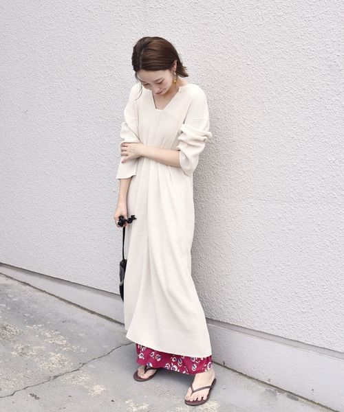 SHIPS(シップス)の「ワッフルワンピース◇(ワンピース・レディース・ホワイト/ブラック/ピンク・ONE SIZE)」の18枚目の写真