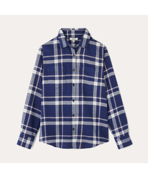 AIGLE（エーグル）の「フランネル 長袖チェックシャツ（シャツ/ブラウス・レディース・オフホワイト/オレンジ/ネイビー・36/38/40）」の16枚目の写真