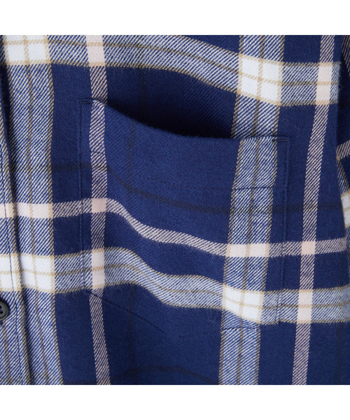 AIGLE（エーグル）の「フランネル 長袖チェックシャツ（シャツ/ブラウス・レディース・オフホワイト/オレンジ/ネイビー・36/38/40）」の18枚目の写真