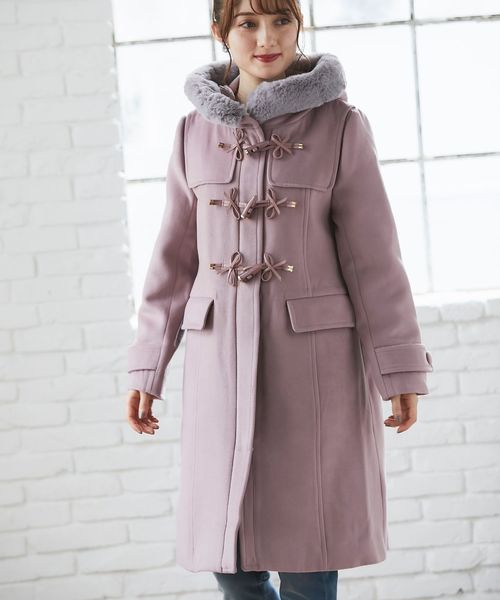 取り外し可能なファー付きりぼん装飾ダッフルコート ダッフルコート クローゼット のダッフルコート 取り外し可能なファー付きりぼん装飾ダッフルコート 186 を購入できます Tocco Tocco Closet Closet トッコ Closet トッコ クローゼット の