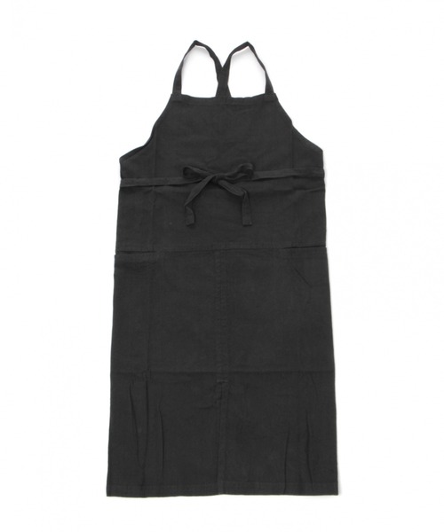 studio CLIP（スタディオクリップ）の「コットンリネンロングエプロン（エプロン・レディース・ライトグレー/ブラック/イエロー/カーキ/ピンク/レッド/サーモンピンク・FREE）」の2枚目の写真