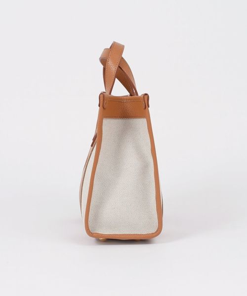 BONFANTI（ボンファンティ）の「BONFANTI:キャンバストート（S）◇（トートバッグ・レディース・オフホワイト/キャメル/ブラウン系その他・ONE SIZE）」の13枚目の写真