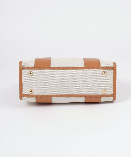 BONFANTI（ボンファンティ）の「BONFANTI:キャンバストート（S）◇（トートバッグ・レディース・オフホワイト/キャメル/ブラウン系その他・ONE SIZE）」の11枚目の写真