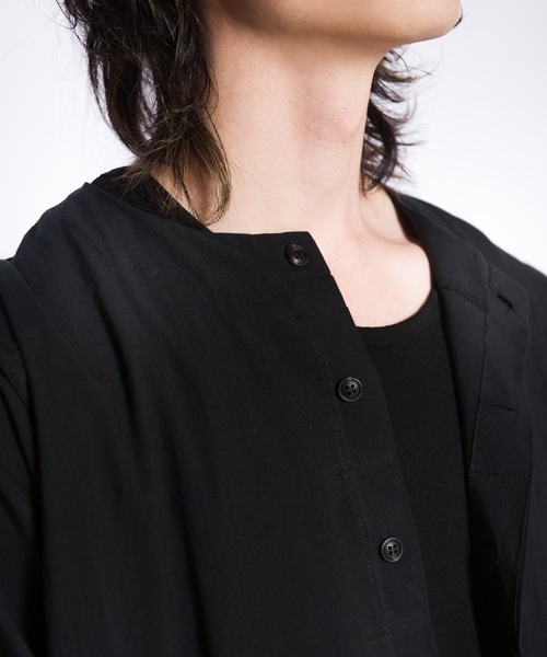 GGD(ジージーディー)の「GGD / 日本製ストールロングシャツコート(シャツ/ブラウス・メンズ・ホワイト/ブラック・FREE)」の15枚目の写真