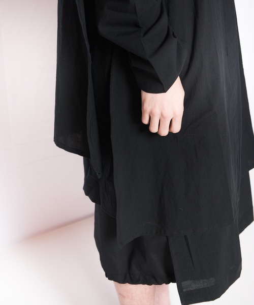 GGD(ジージーディー)の「GGD / 日本製ストールロングシャツコート(シャツ/ブラウス・メンズ・ホワイト/ブラック・FREE)」の18枚目の写真