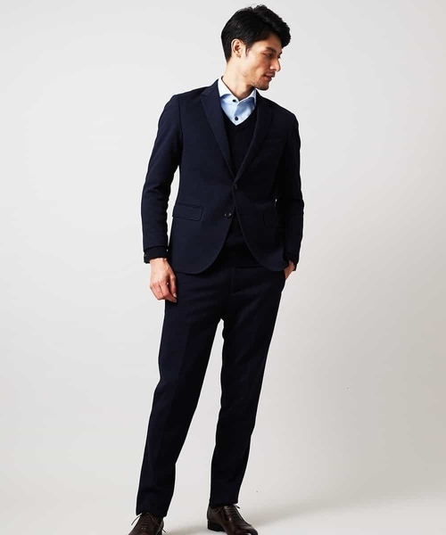 MICHEL KLEIN HOMME (ミッシェルクランオム)の「ジャケット(ムリネジャージピンヘッド)(テーラードジャケット・メンズ・グレー・48/51/46)」の2枚目の写真